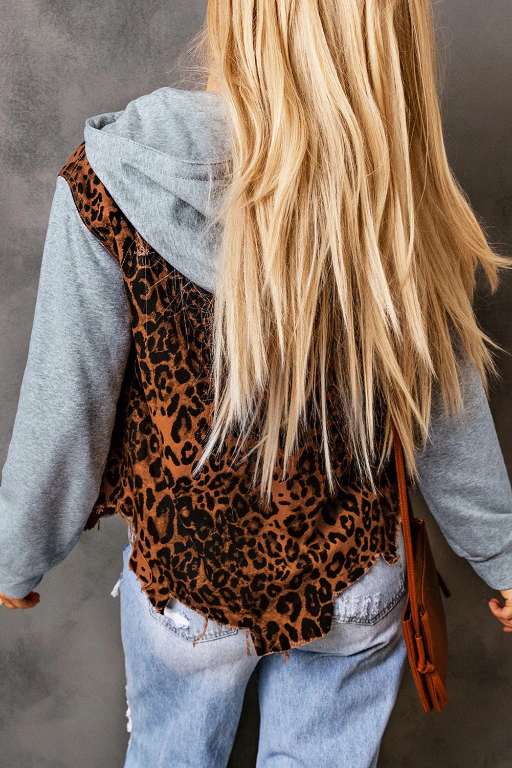 Ripped Hooded Denim Jacket Outfit
