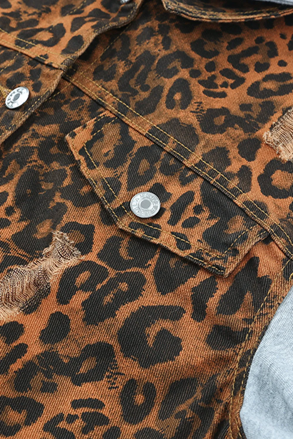 Ripped Hooded Denim Jacket Outfit