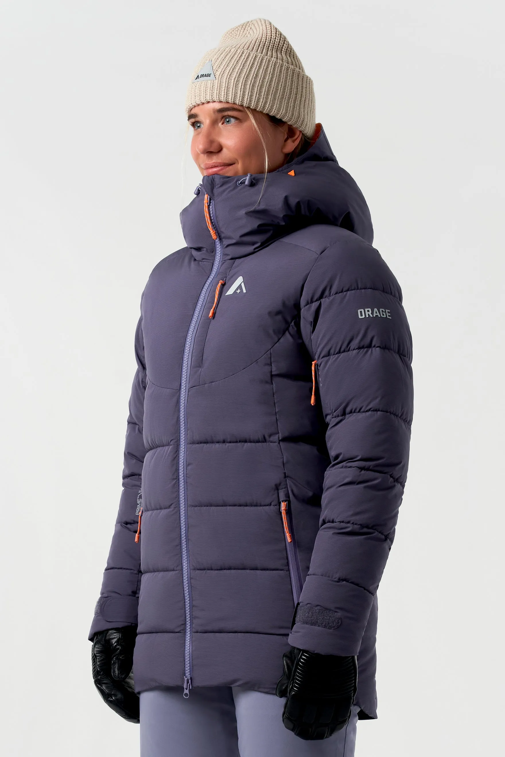 Riya Synthetic Down Jacket-Dark mineral