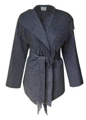 Rowen Fringe Jacket (Grey Melange)