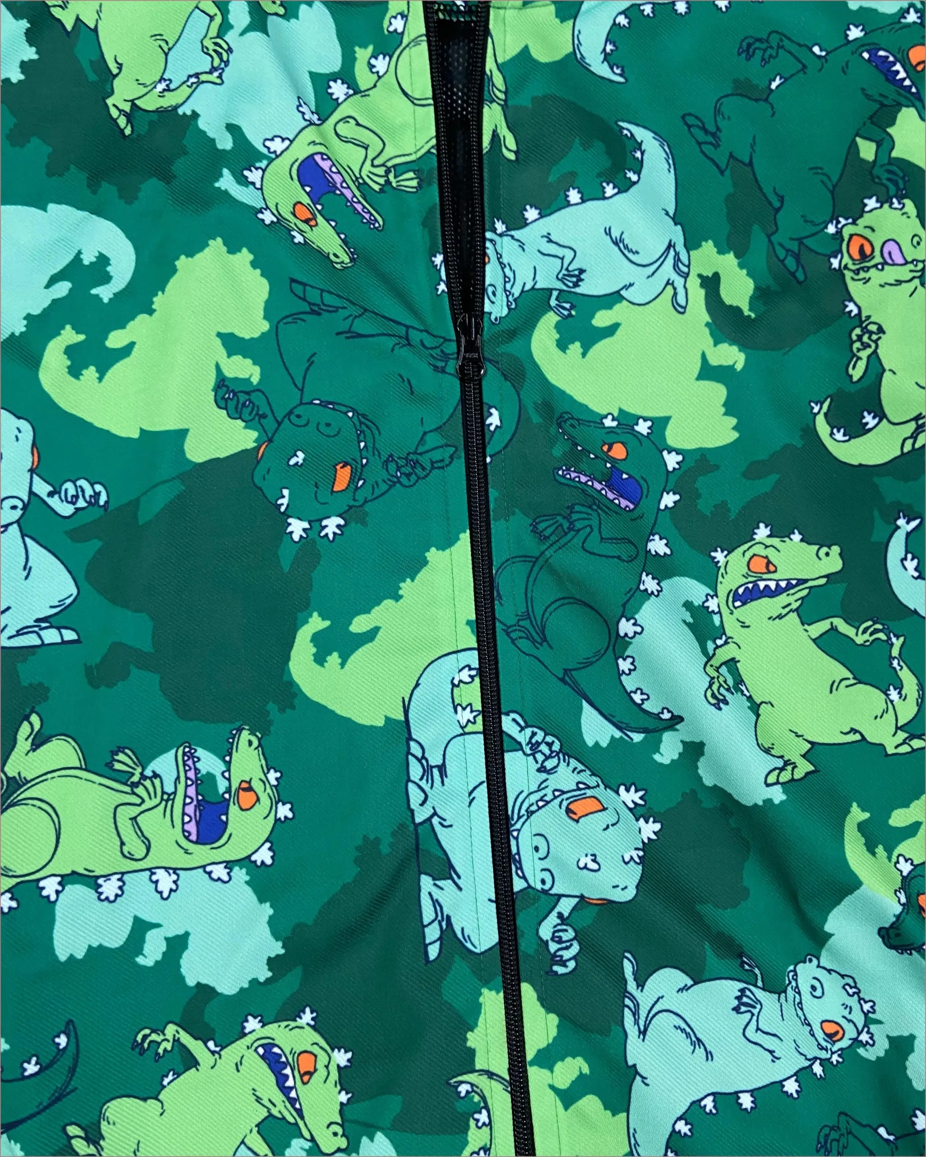 Rugrats Reptar Green Camo Bomber Jacket