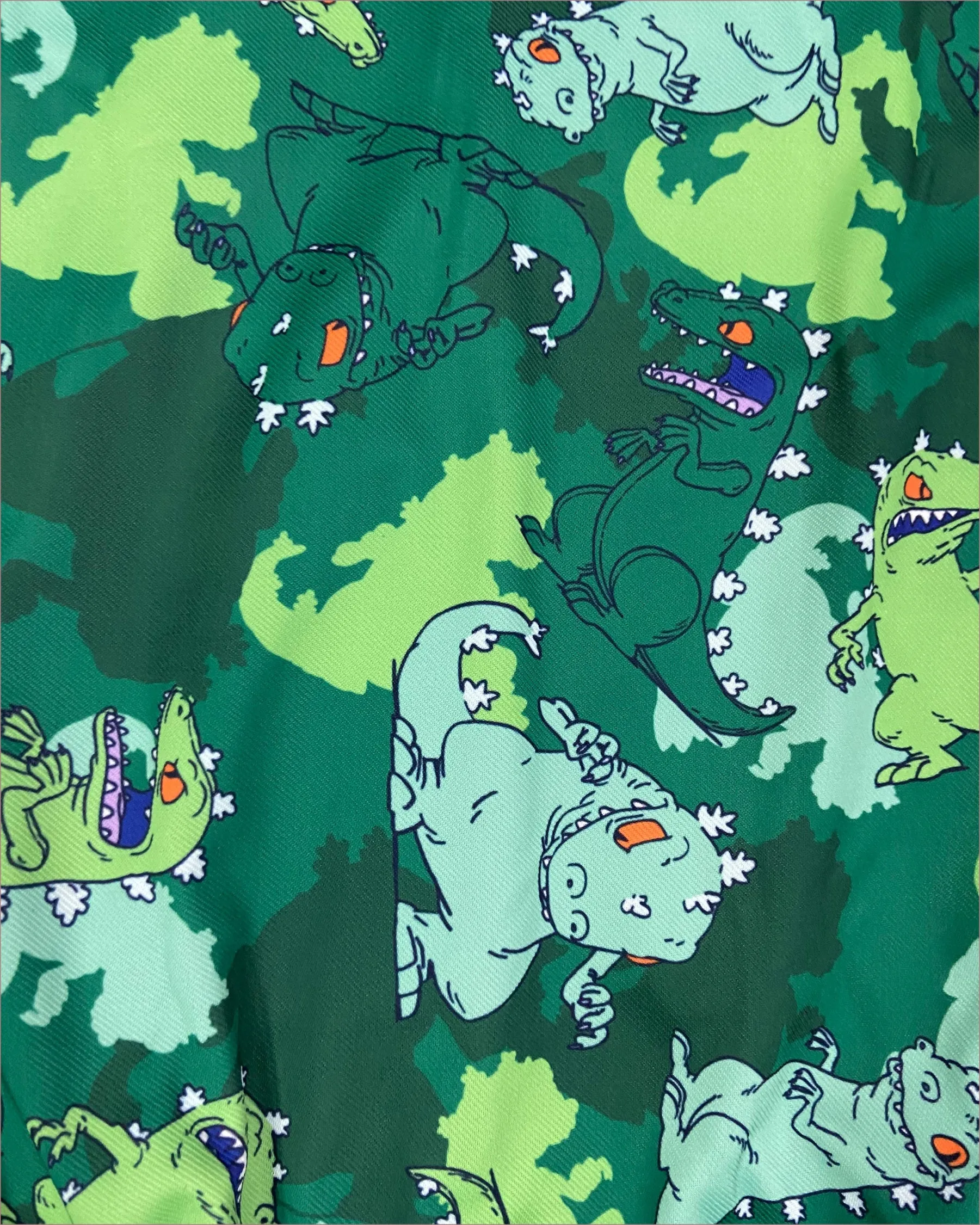 Rugrats Reptar Green Camo Bomber Jacket