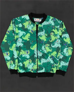 Rugrats Reptar Green Camo Bomber Jacket