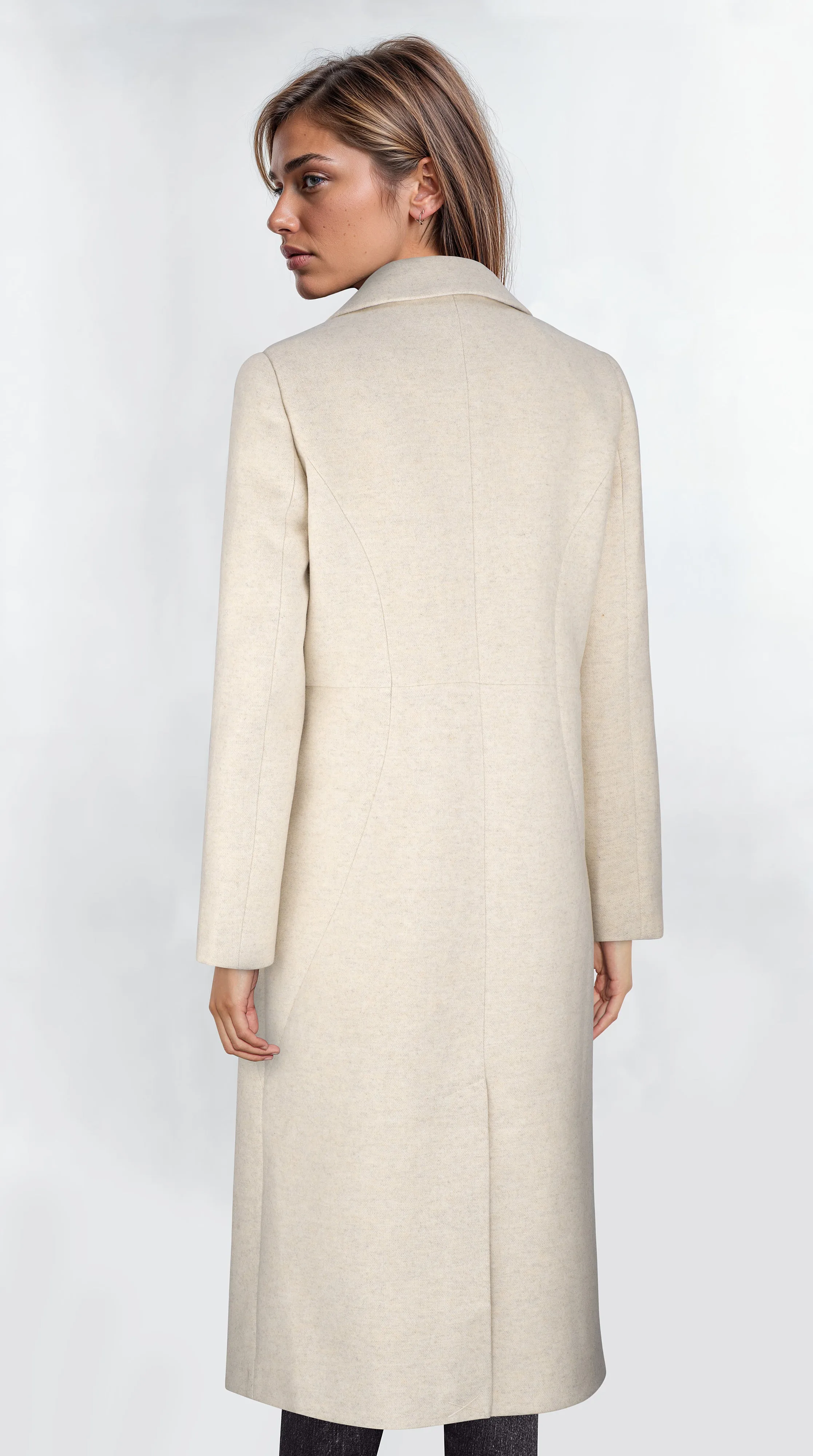 Sabena - Long Line Off White Coat