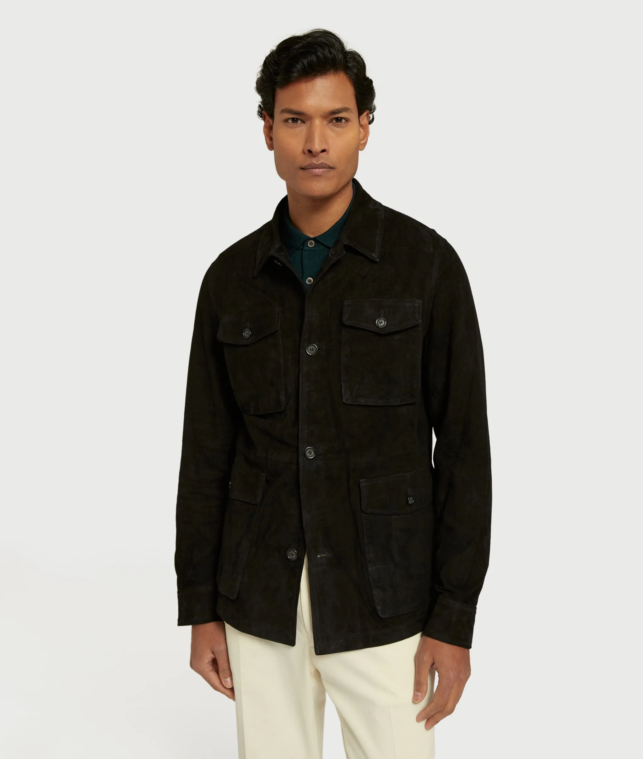 Safari Jacket in Suede Leather