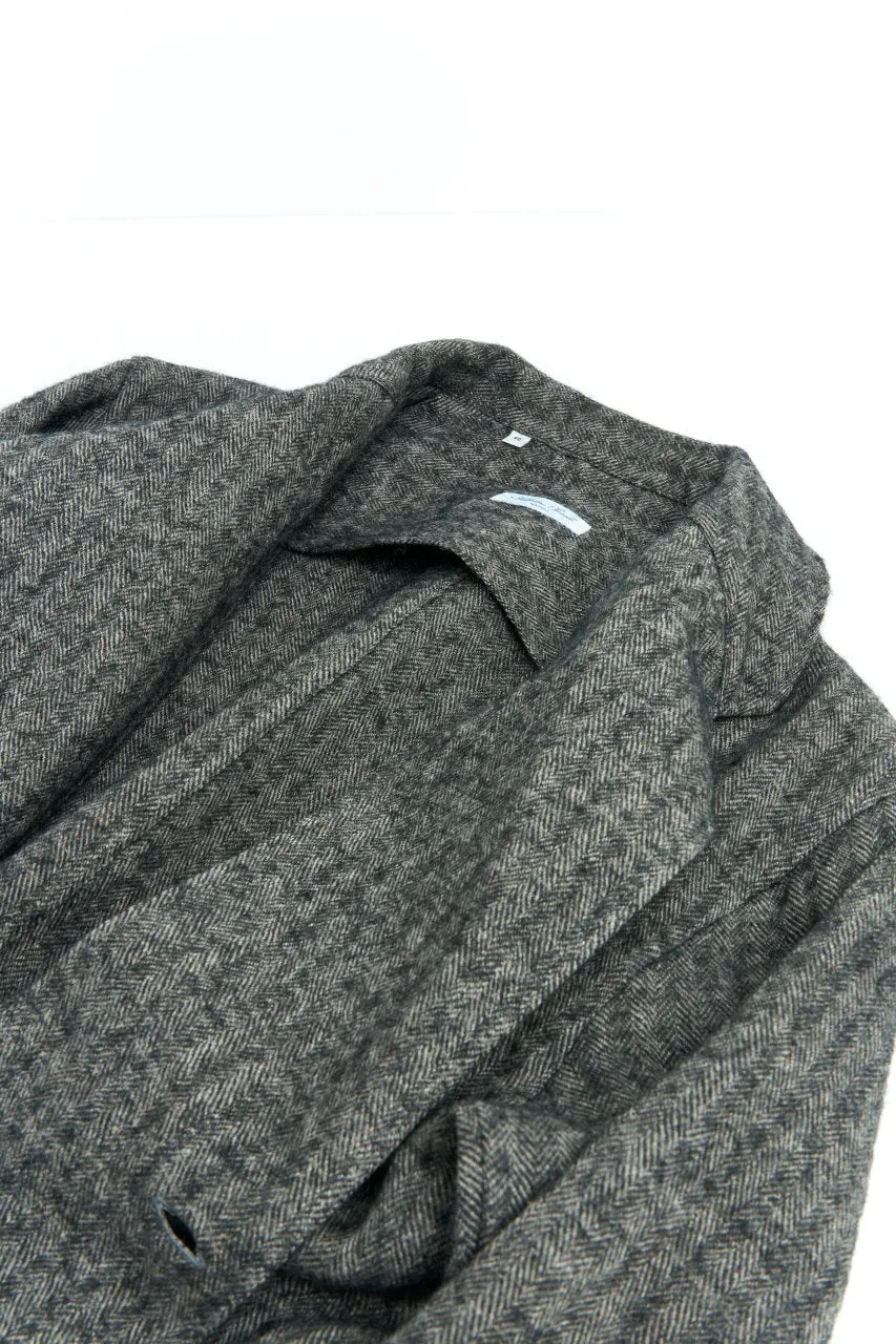 Salvatore Piccolo Jacket Chiaia Herringbone Linen/Wool Grey