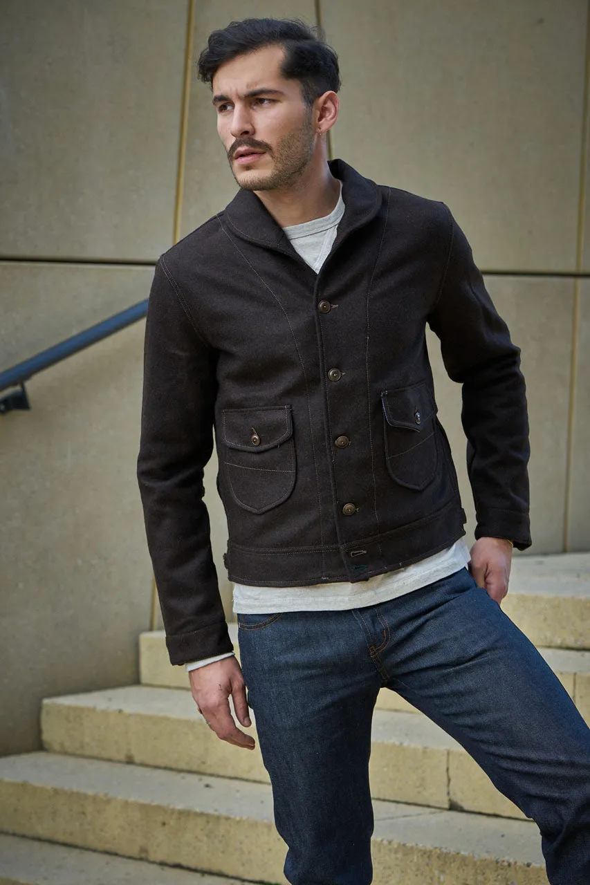 Scarti Lab Cossack Jacket 707-SE430 Melton Wool Brown