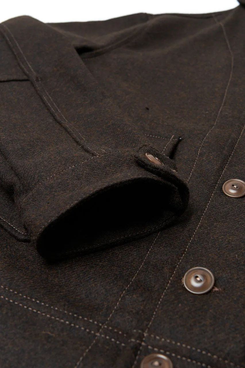Scarti Lab Cossack Jacket 707-SE430 Melton Wool Brown