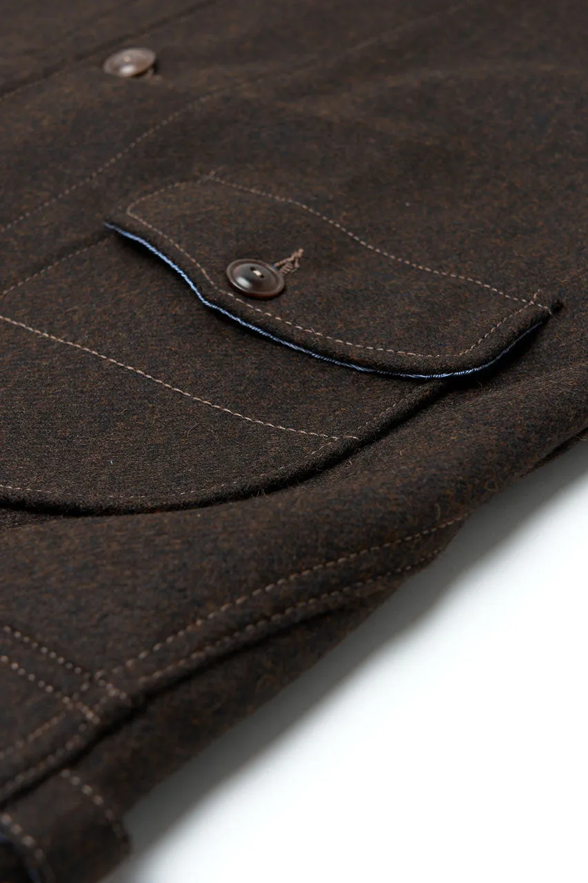 Scarti Lab Cossack Jacket 707-SE430 Melton Wool Brown