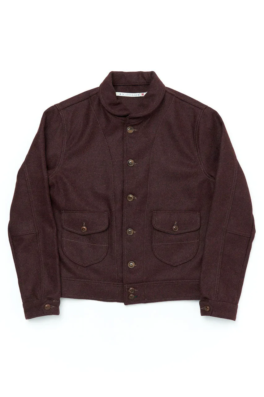 Scarti Lab Cossack Jacket 707-SE430 Melton Wool Wine