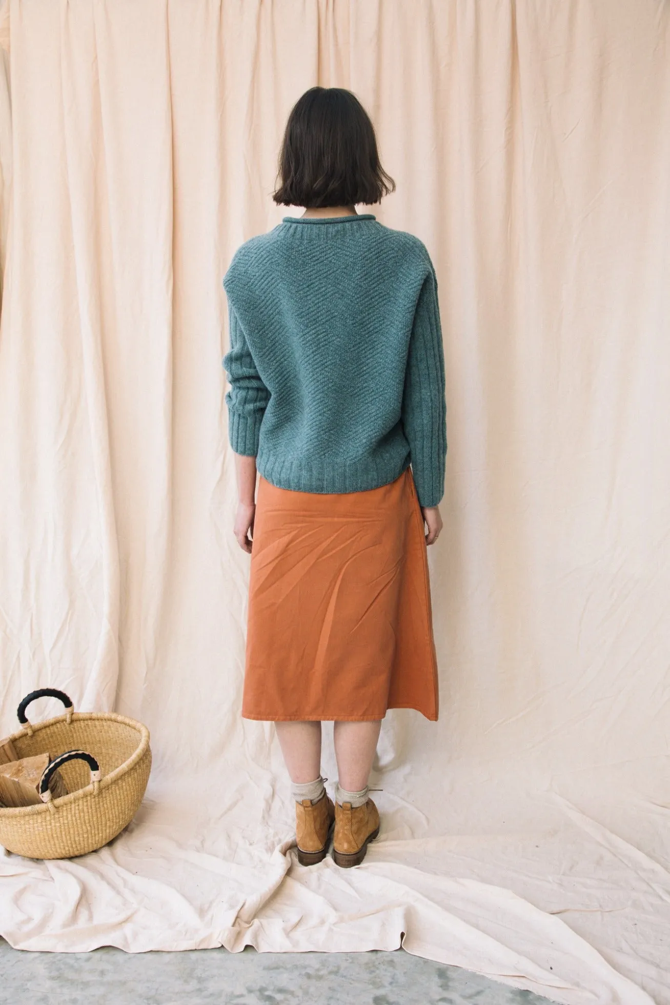 Shika Lambswool Jumper in Storm