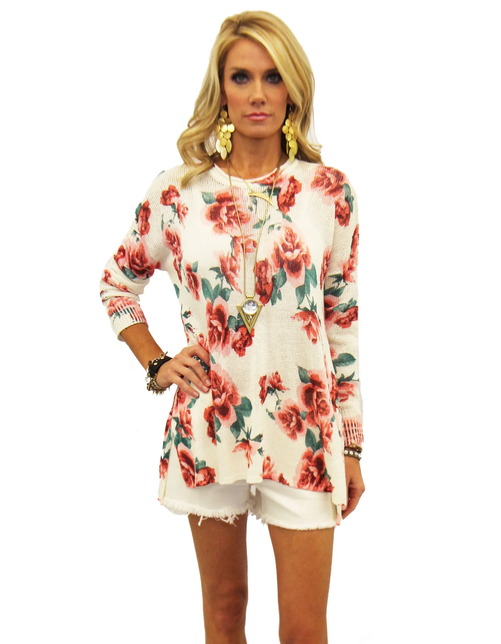 Show Me Your Mumu Bonfire Sweater in Romuntic Rose