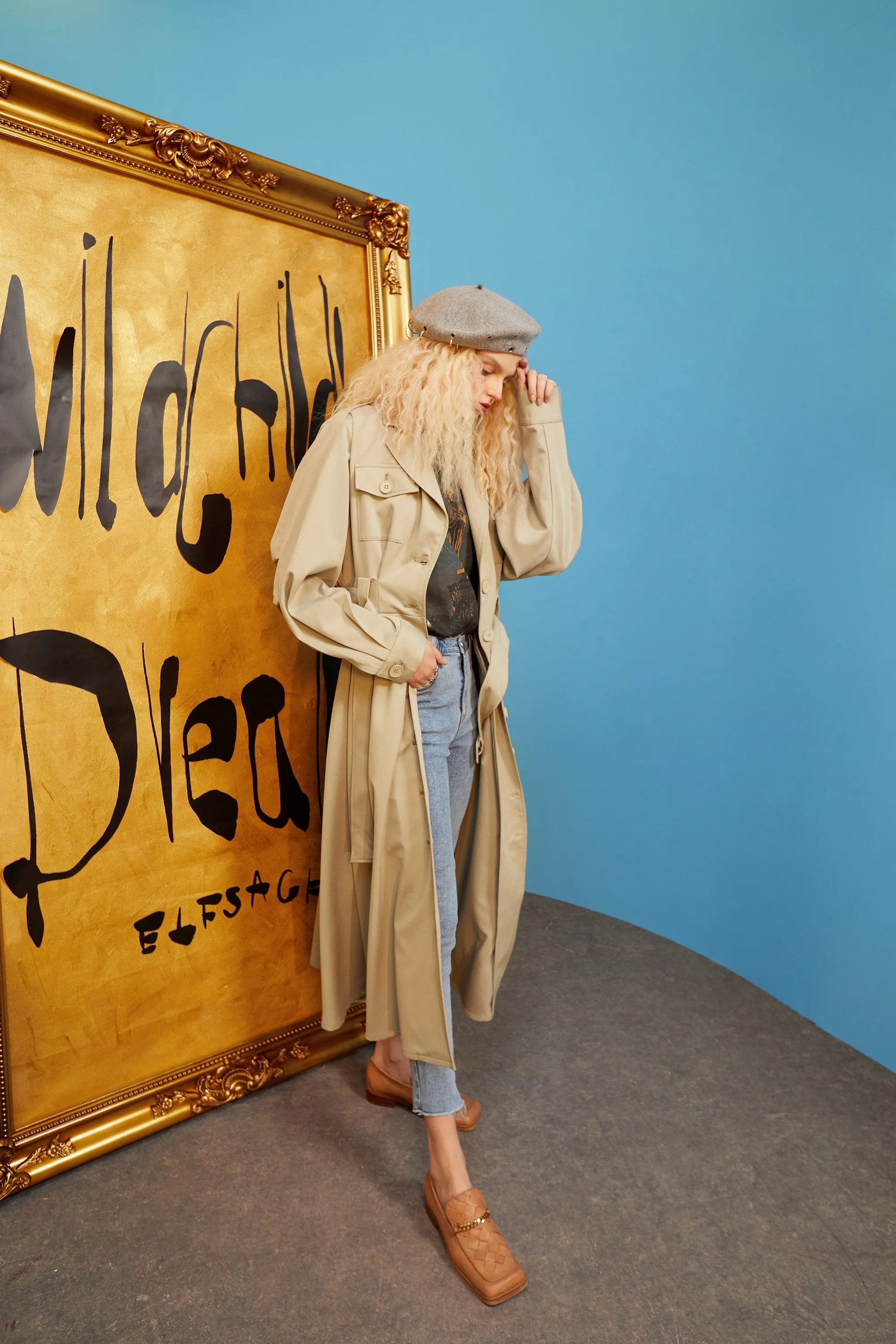 Single Breasted Oversize Trench Coat
