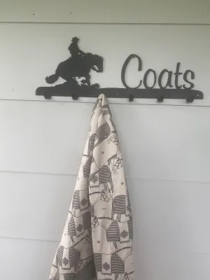 Sliding Stop 6 Hook Coat Rack