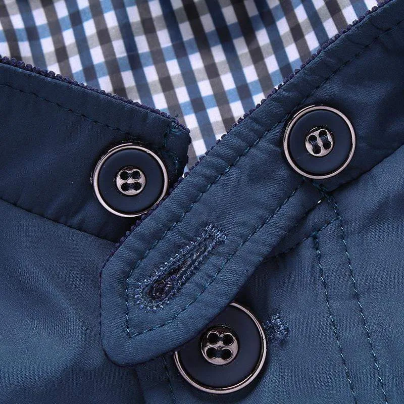 Slim Fit Thin Stand Button Casual Jacket