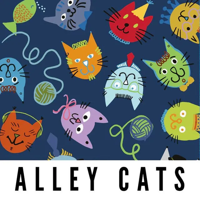 Splash Fabric, 1yd - Alley Cats