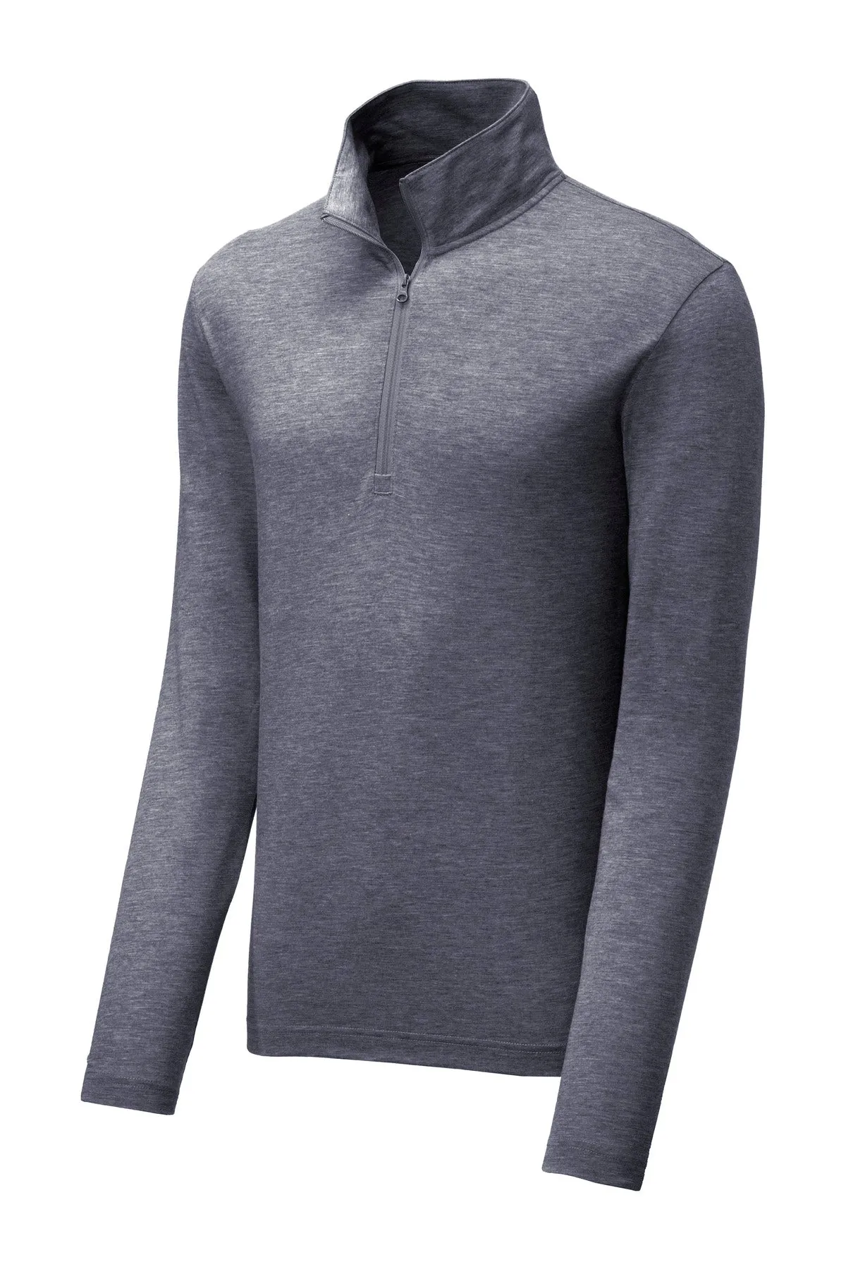 Sport-Tek  PosiCharge  Tri-Blend Wicking 1/4-Zip Pullover. ST407 True Navy Heather
