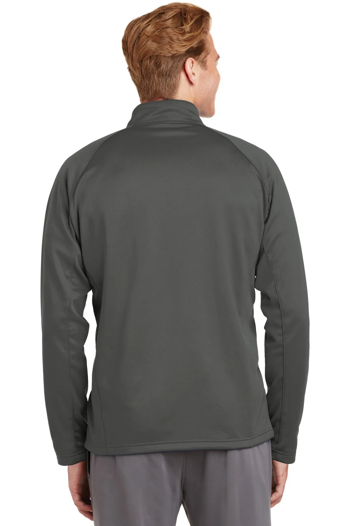 Sport-Tek Sport-Wick Fleece 1/4-Zip Pullover.  F243 Dark Smoke Grey/ Black
