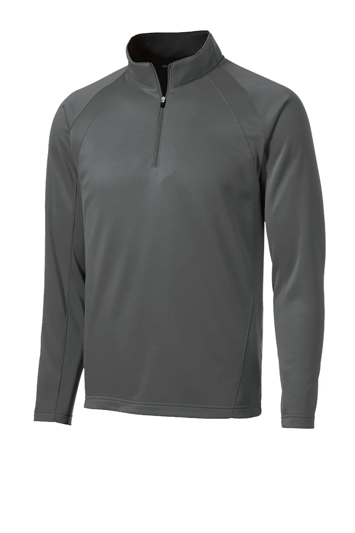 Sport-Tek Sport-Wick Fleece 1/4-Zip Pullover.  F243 Dark Smoke Grey/ Black