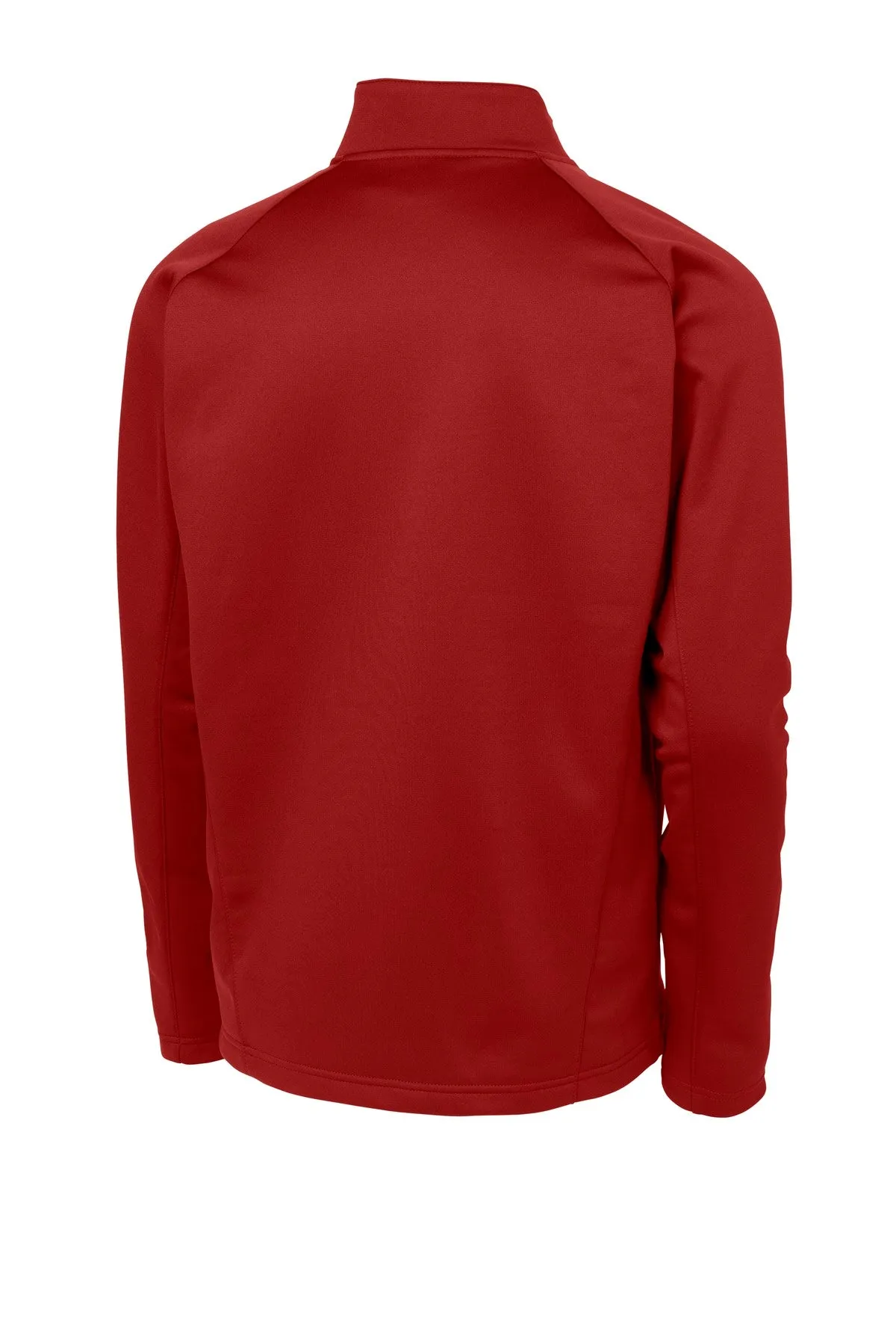 Sport-Tek Sport-Wick Fleece 1/4-Zip Pullover.  F243 Deep Red/ Silver
