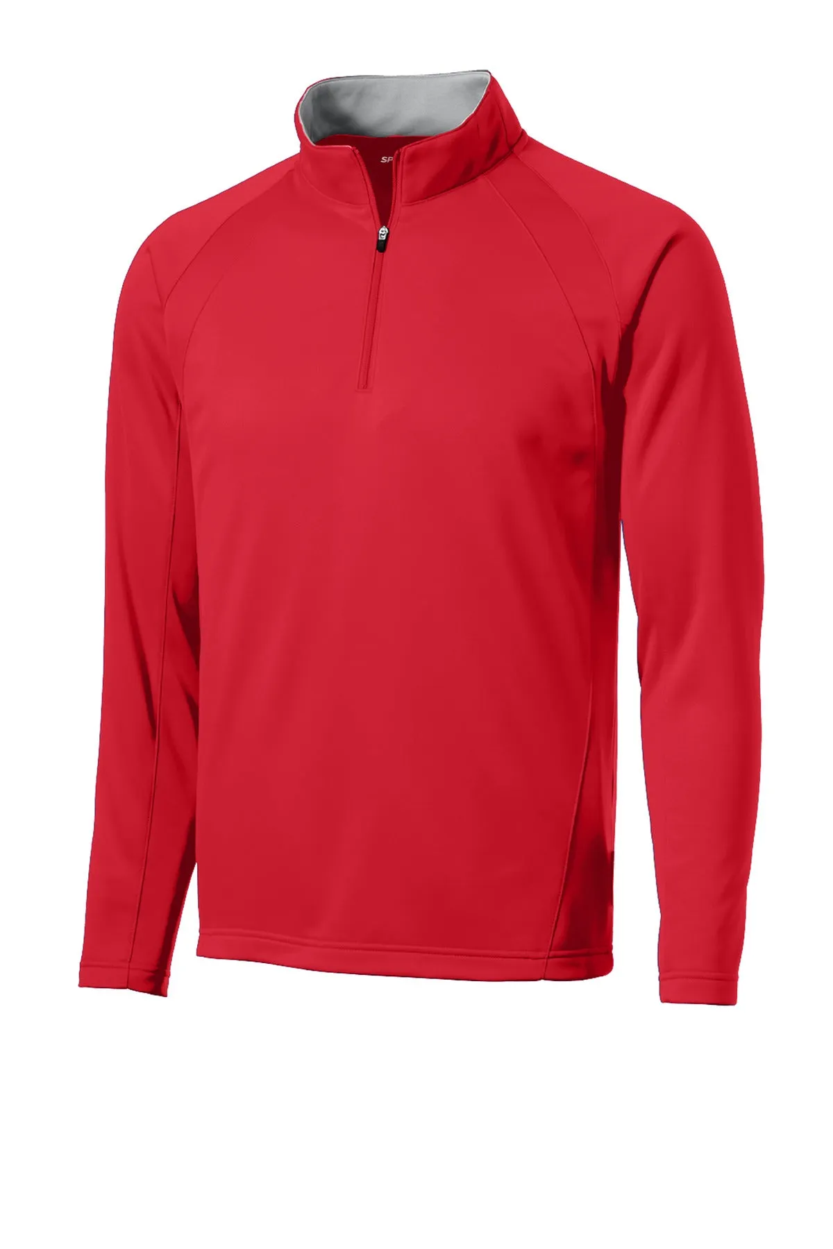 Sport-Tek Sport-Wick Fleece 1/4-Zip Pullover.  F243 Deep Red/ Silver