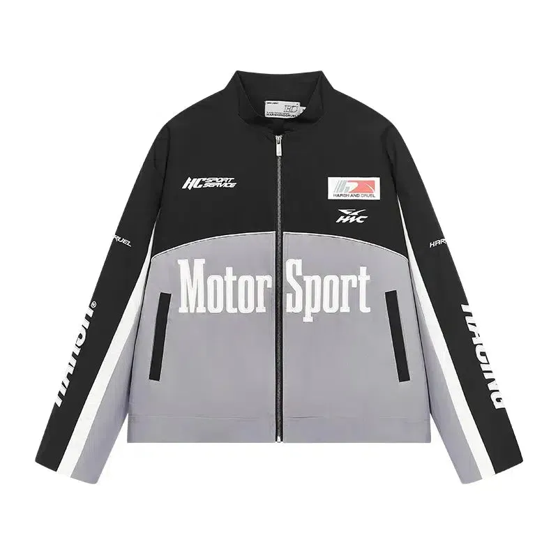 Stand-up Collar Racing Jacket