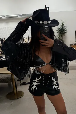 Star Crossed Black Sequin Jacket