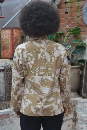 'Stay Wild' Desert Camo Jacket