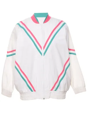 Striped Bomber Jacket - L