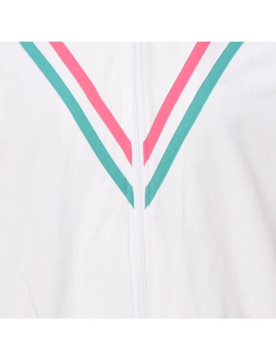 Striped Bomber Jacket - L