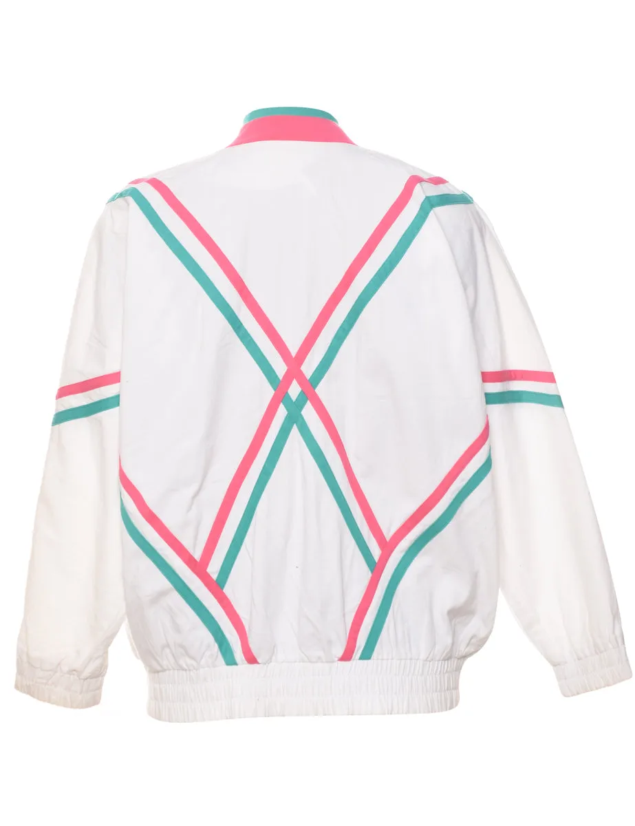 Striped Bomber Jacket - L