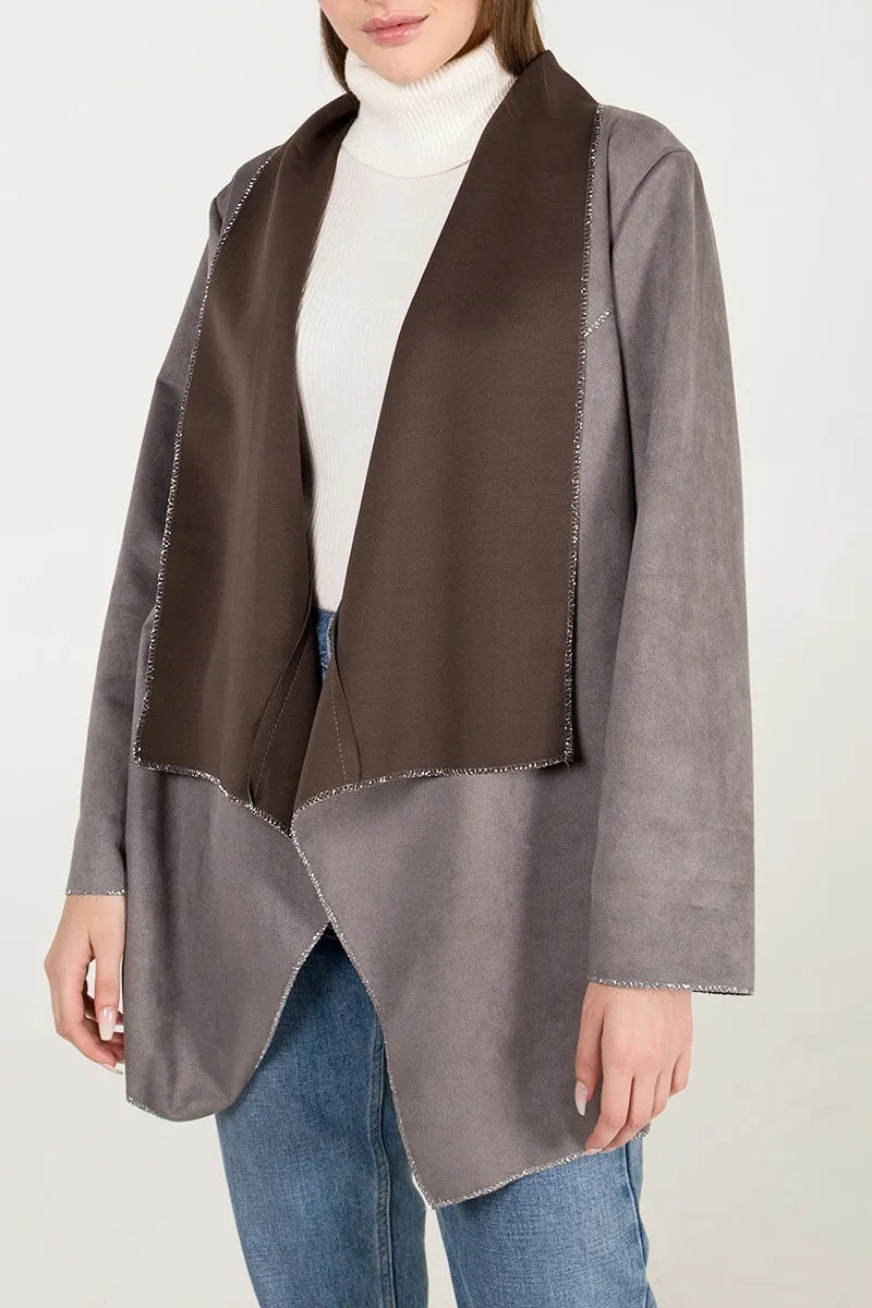 Suede Waterfall Jacket