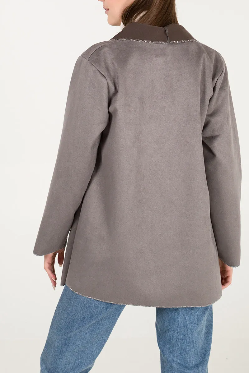 Suede Waterfall Jacket