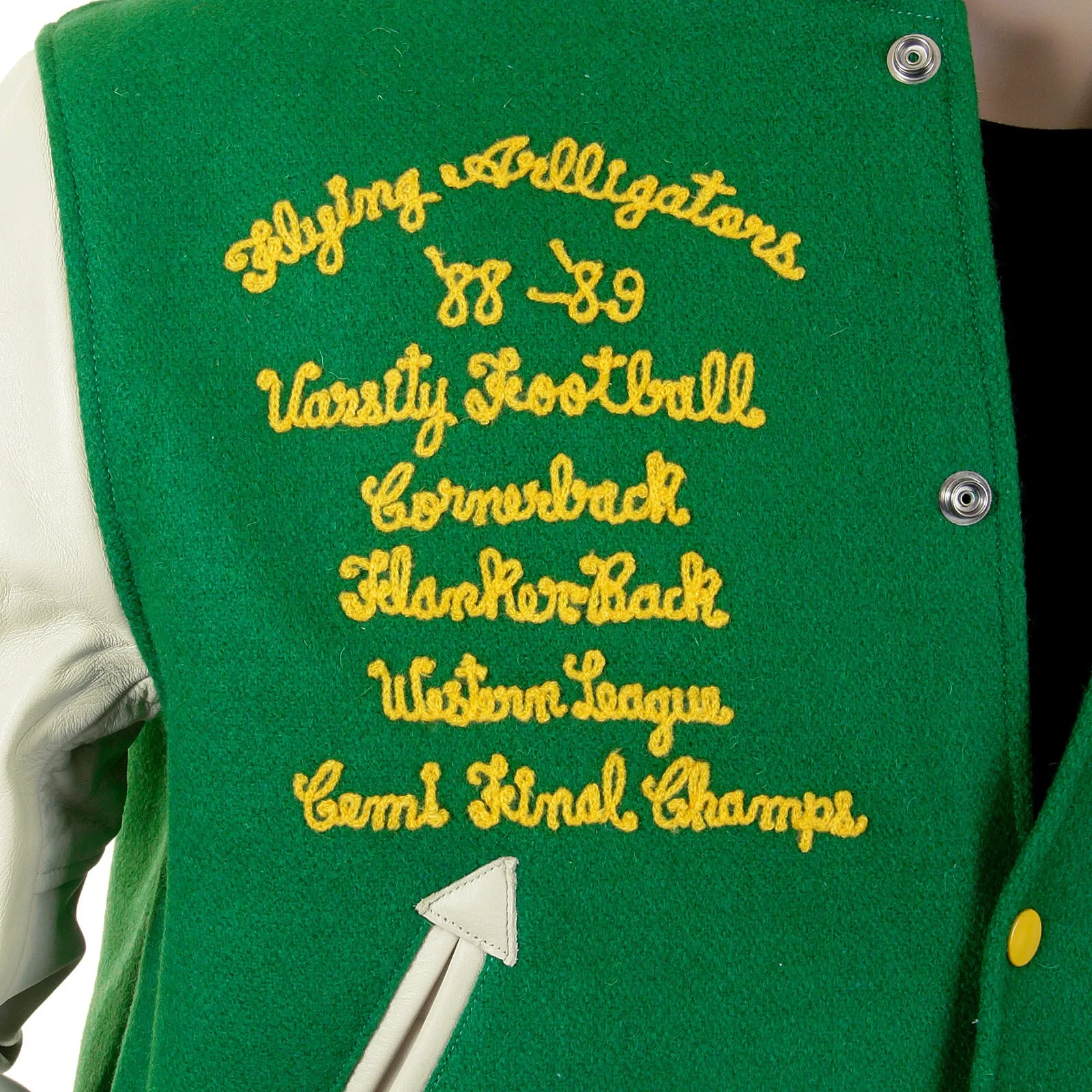 Sugarcane Long Sleeve WV12077 Wool Melton Letterman Regular Fit Flying Alligators Stadium Jacket CANE2102A