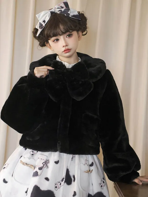 Sweet Lolita Coats Coffee Brown Polyester Overcoat Coat Spring Lolita Outwears