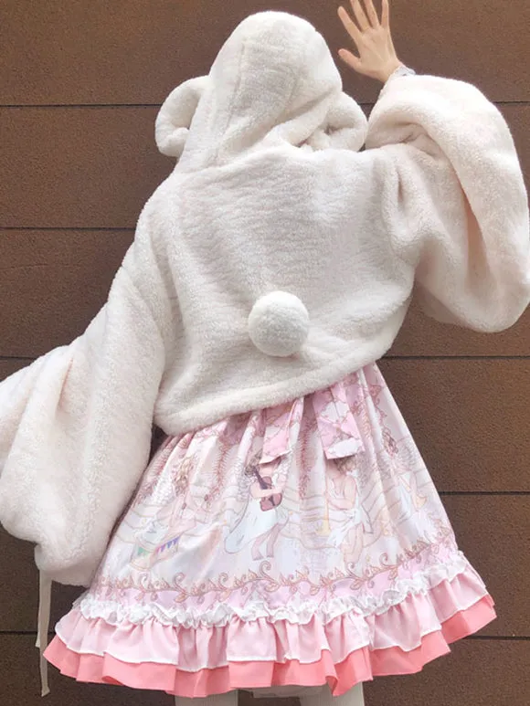 Sweet Lolita Coats White Polyester Overcoat Coat Spring Lolita Outwears