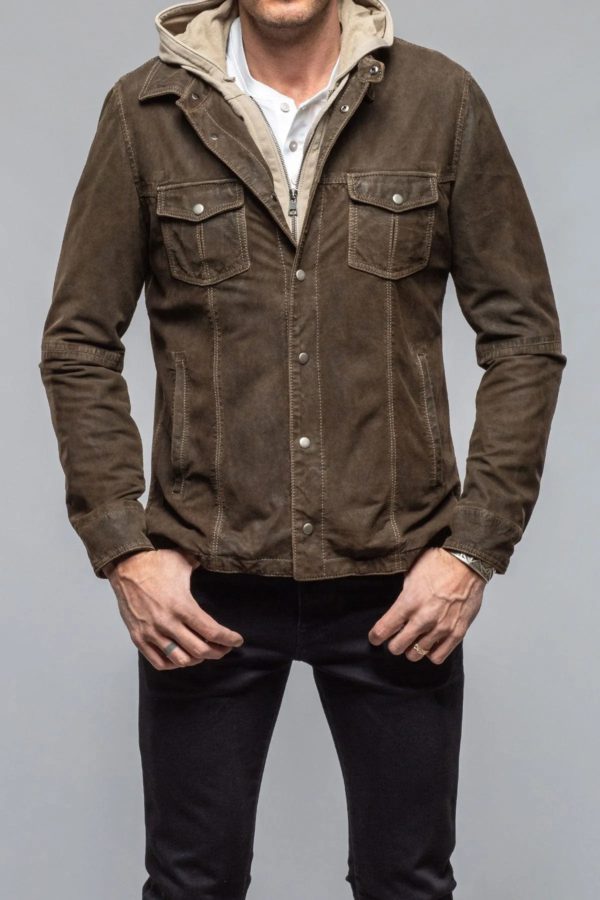 Swift Suede Shirt with Removable Hood