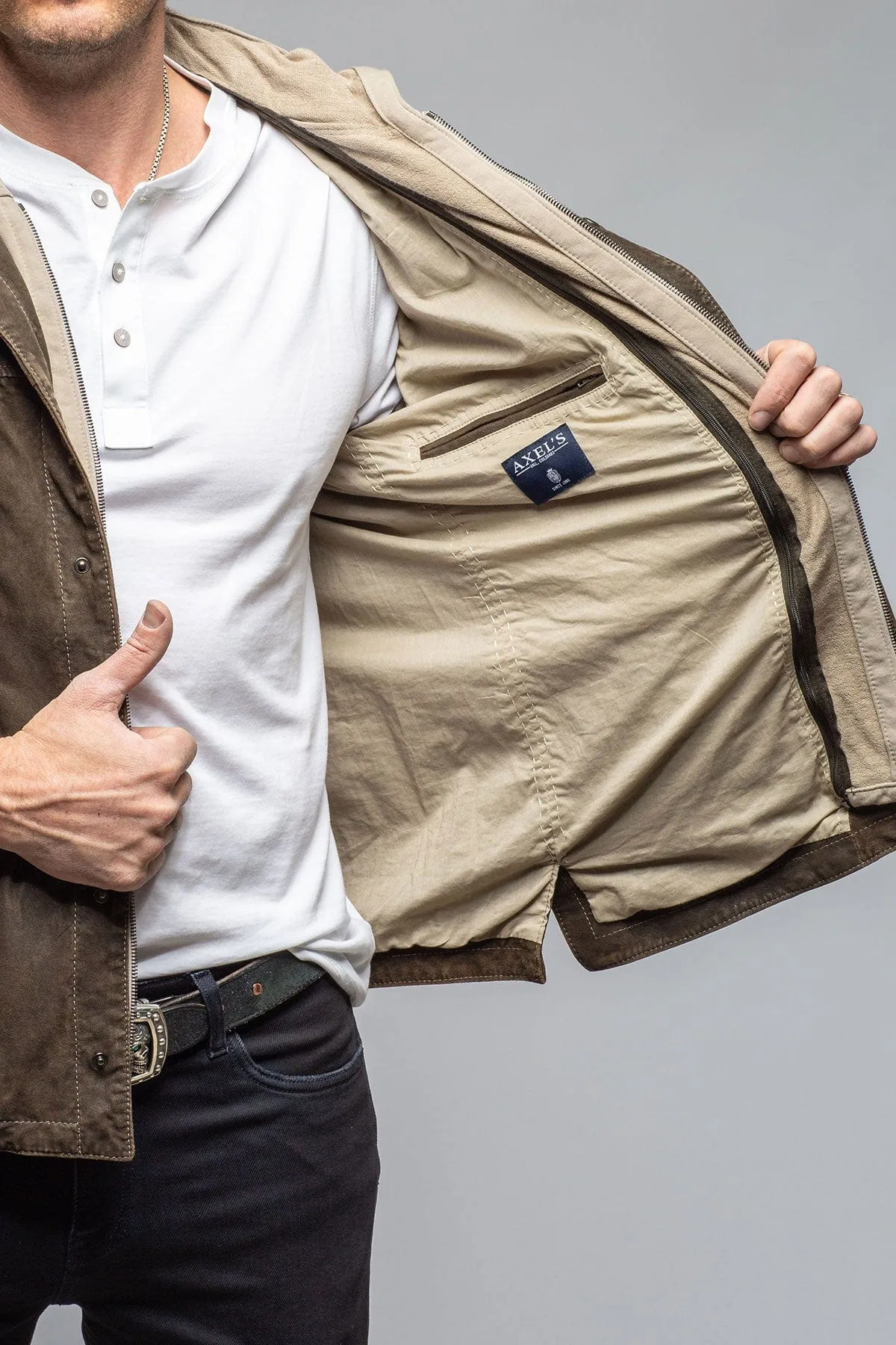 Swift Suede Shirt with Removable Hood