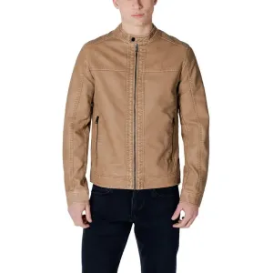 Tan Faux Leather Jacket