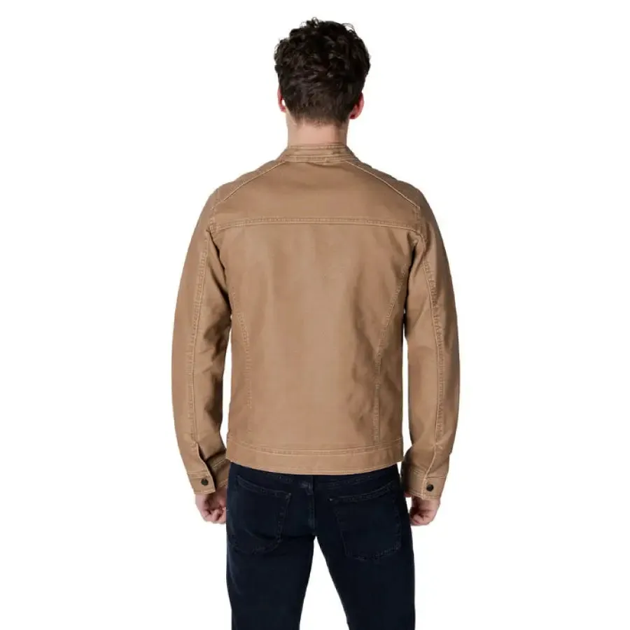 Tan Faux Leather Jacket