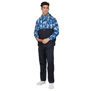 THE CLOWNFISH Rain Coat for Men Waterproof for Bike Reversible Double Layer with Hood Raincoat for Men. Set of Top and Bottom Packed in a Storage Bag Magic Pro Series (Black, X-Large)