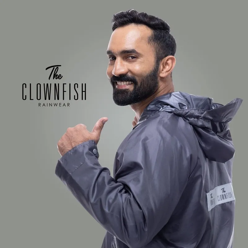 THE CLOWNFISH Rain Coat for Men Waterproof for Bike Reversible Double Layer with Hood Raincoat for Men. Set of Top and Bottom Packed in a Storage Bag Magic Pro Series (Black, X-Large)