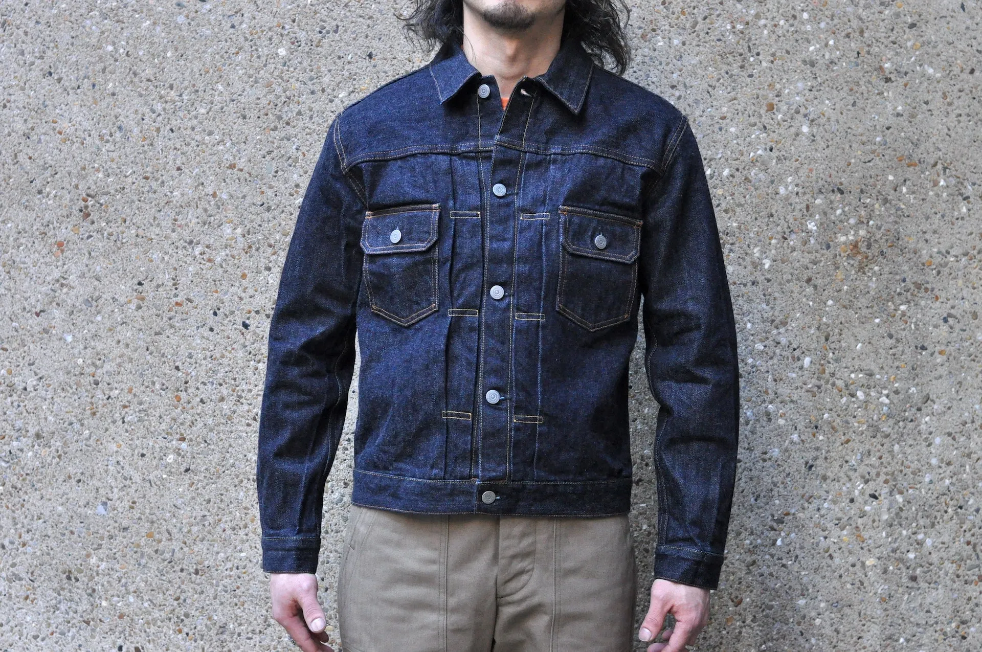 The Flat Head 14.5oz 50's Type 2 Denim Jacket (Indigo)
