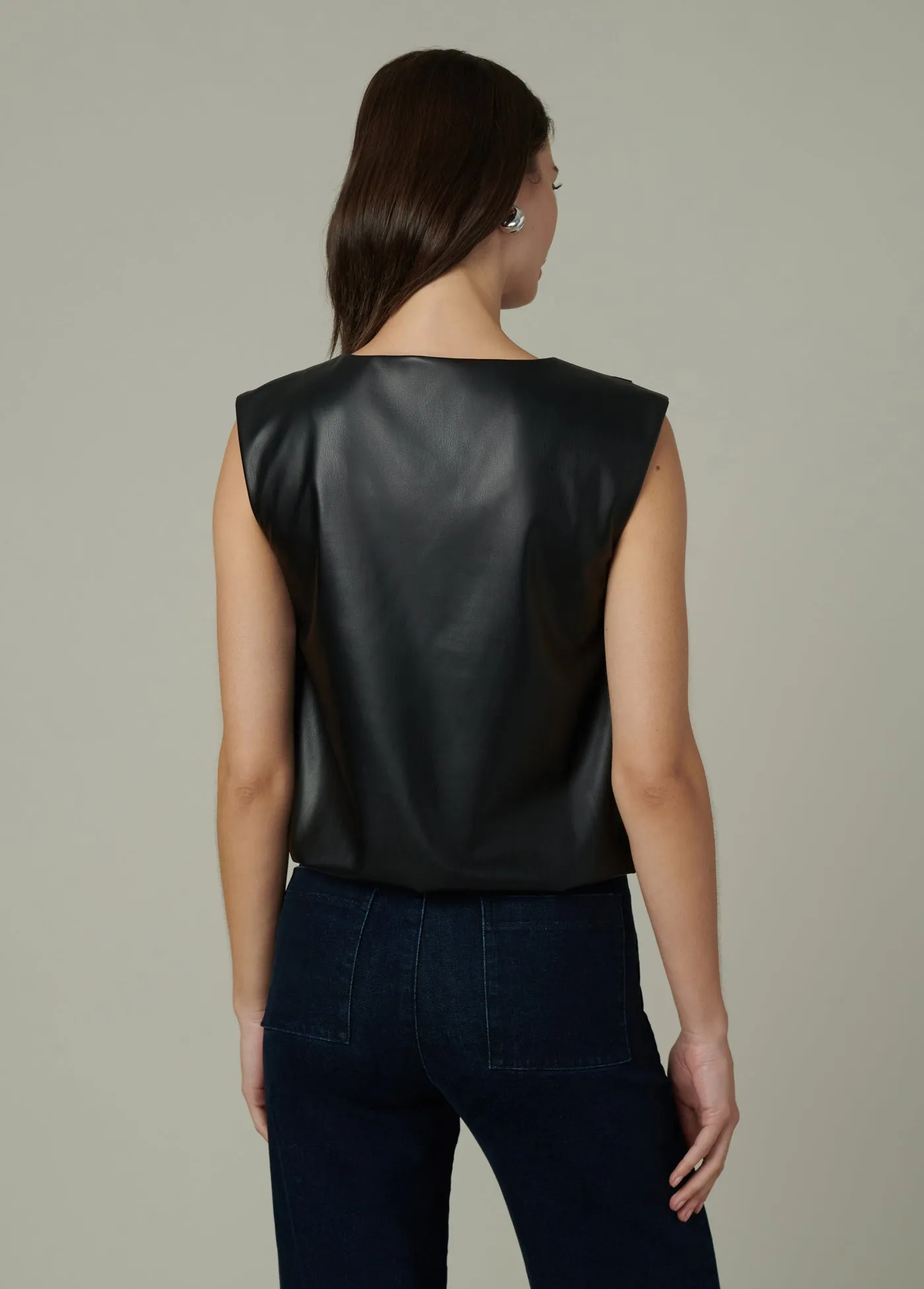 THE MAEVE VEGAN LEATHER TEE