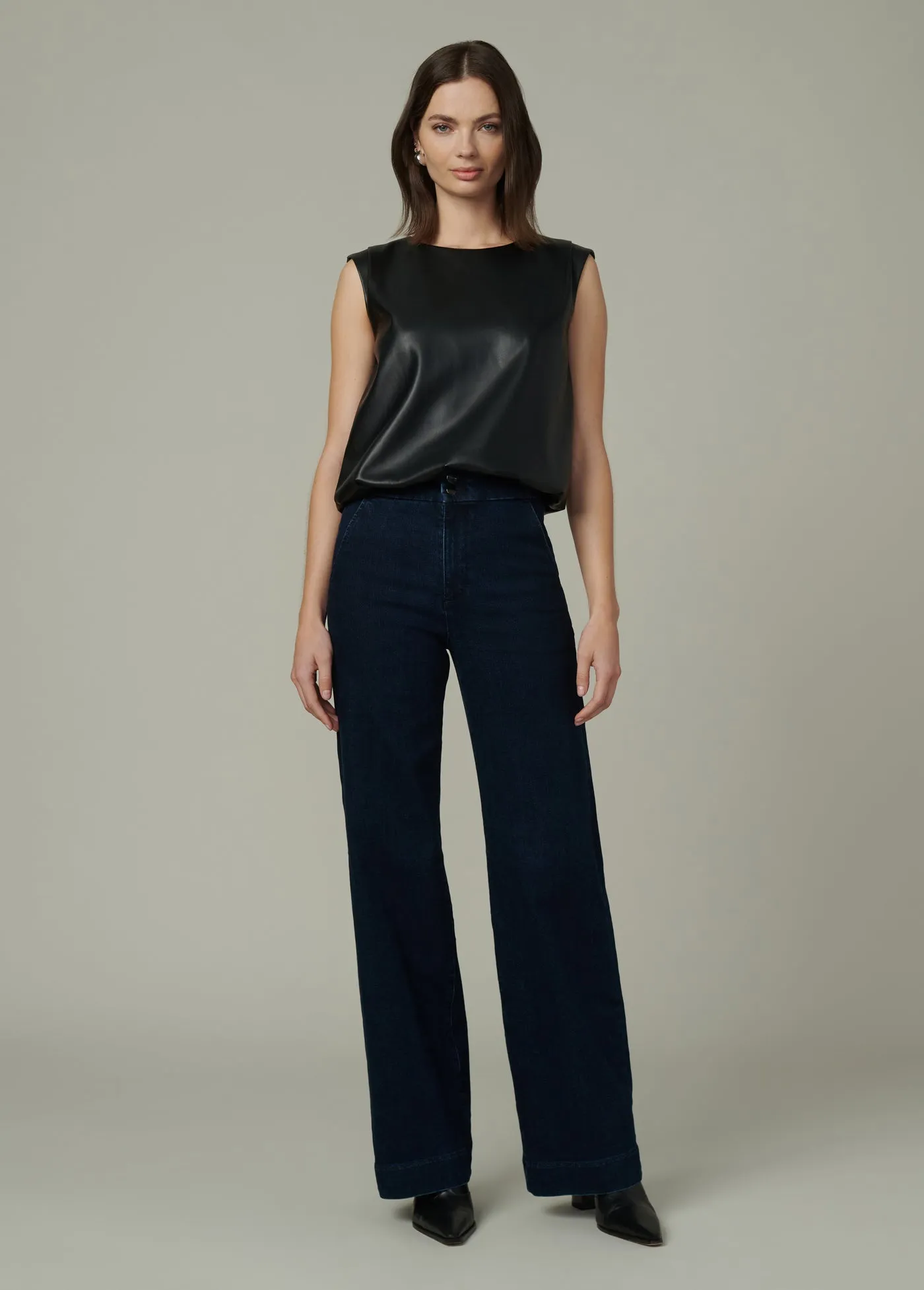 THE MAEVE VEGAN LEATHER TEE