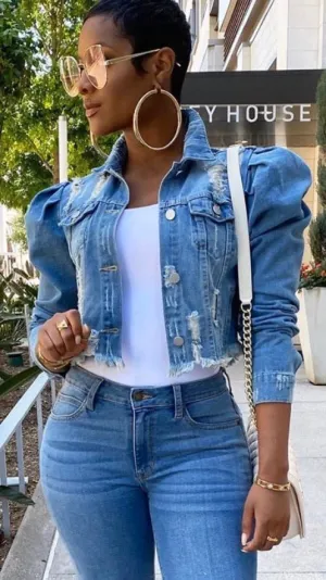 The Movement Distressed Denim Jacket