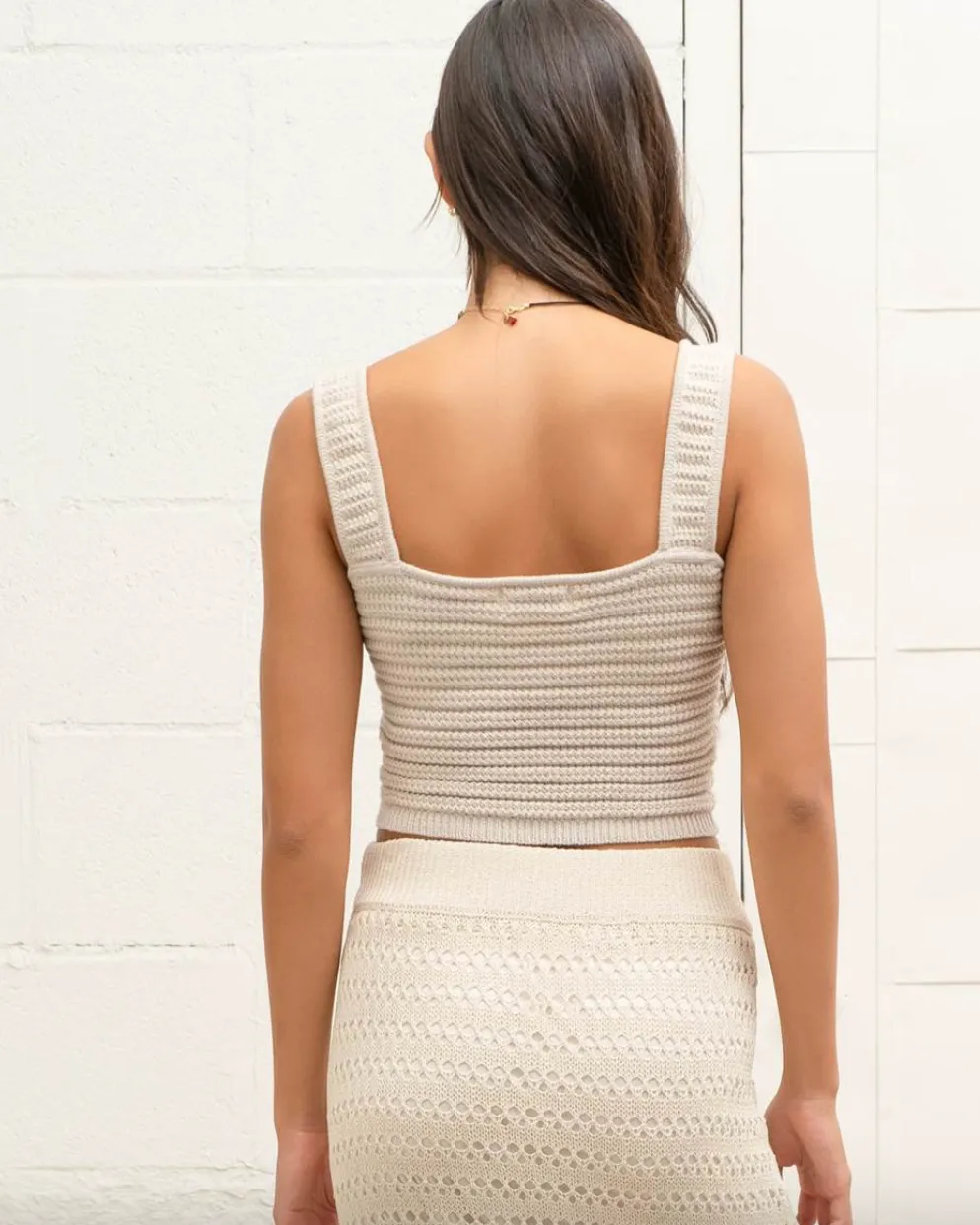 The Nala Cropped Crochet Tank Top