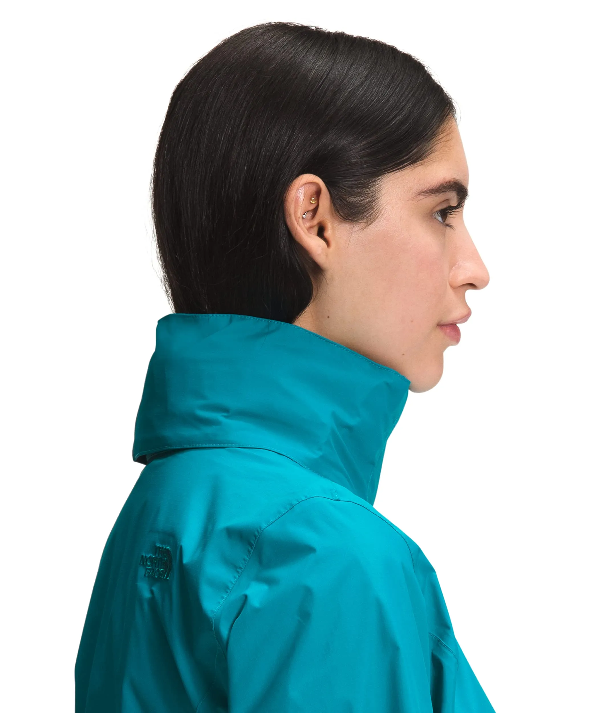 THE NORTH FACE Women's Resolve 2 Rain Jacket (Standard and Plus Size), Enamel Blue, Large