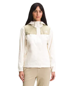 THE NORTH FACE Women's Waterproof Antora Jacket (Standard and Plus Size), Gravel/Gardenia White, Medium
