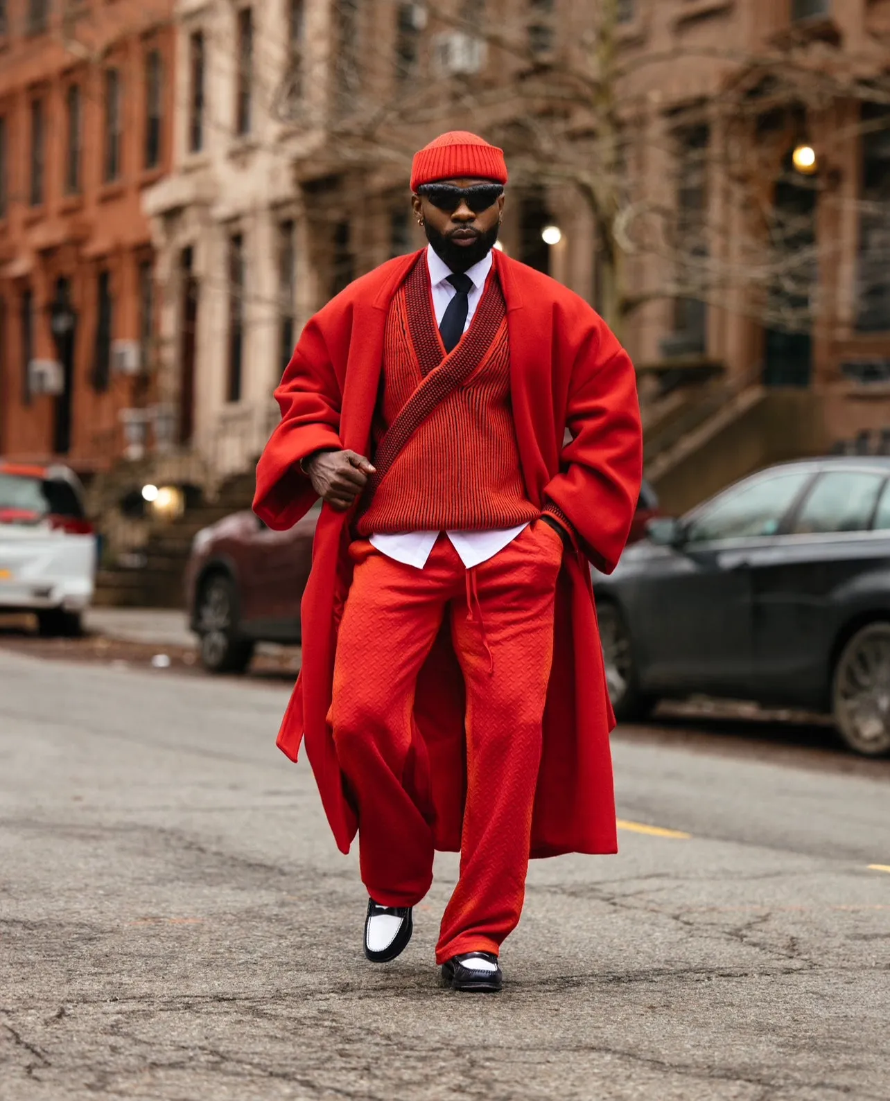 The Red Wool KIMONO Trench Coat { LIMITED EDITION}